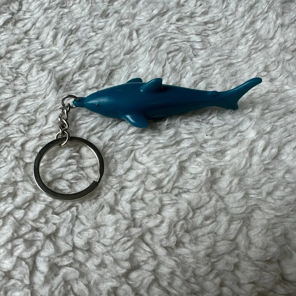 Dolphin Keychain Blue Ocean Animal Charm Target Flexible